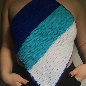 Custom crochet diamond top